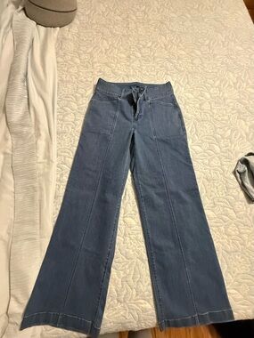 Isaac Mizrahi Light Blue Wide-Leg Jeans